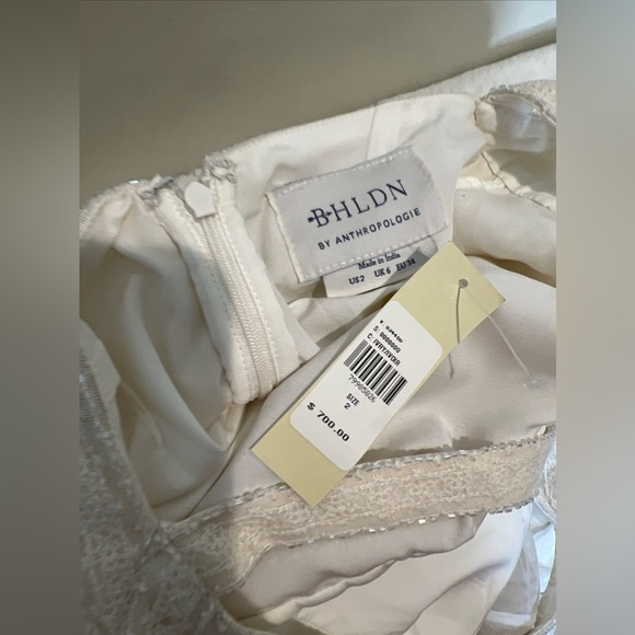 Anthropologie BHLDN Micheline Embellished Square Neck Column Wedding Dress 2 - Picture 12 of 12